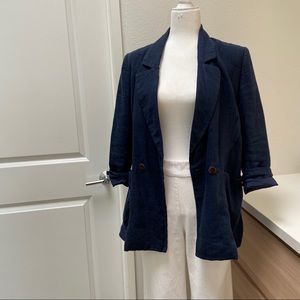 Rachel Comey oversized NAVY LINEN blazer
